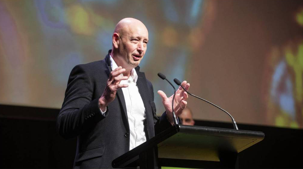 Kevin speaking at the Wellington Gold Awards